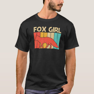 Camiseta Raposa Gira Para Raparigas Mãe Raposa Vulpina Anim