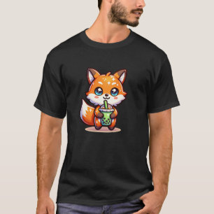 Camiseta Raposa Kawaii Cuja Bolha é Personalizada