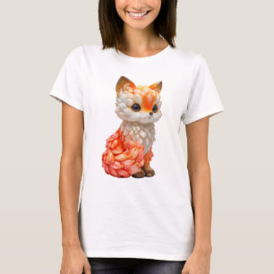 Camiseta Raposa Laranja Mítica Escala de Dragão Floresta Mu