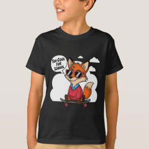 Camiseta Raposa Legal De Skate Com Óculos De Sol E Estilo