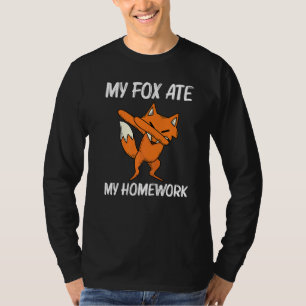 Camiseta Raposa legal Para Crianças Meninos Que Dabbing Red