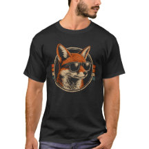 Raposa Legal Retro Usando Óculos de Sol Vida Selva