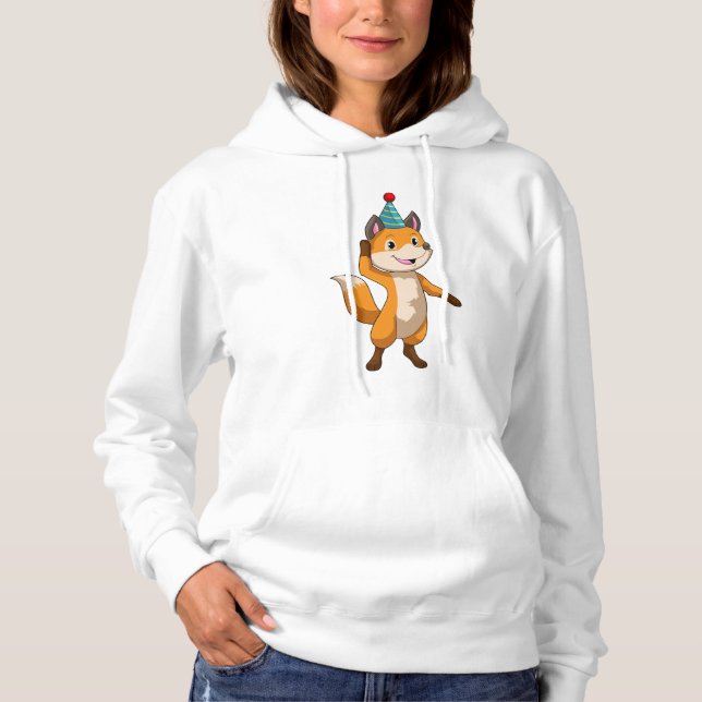 Camiseta Raposa na Festa com Chapéu de Festa (Frente)