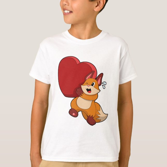 Camiseta Raposa no Amor com Coração (Frente)