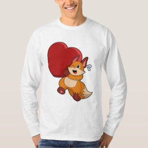 Camiseta Raposa no Amor com Coração