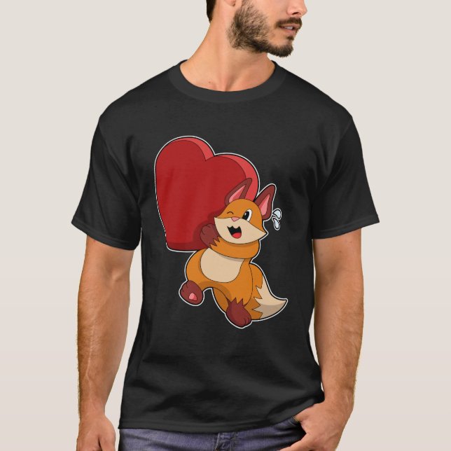 Camiseta Raposa no Amor com Coração (Frente)