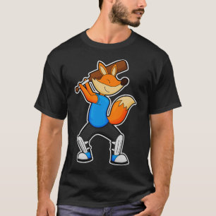Camiseta Raposa no Cricket com morcego de Cricket