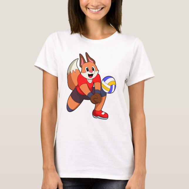 Camiseta Raposa no Esportes de Vôlei (Frente)