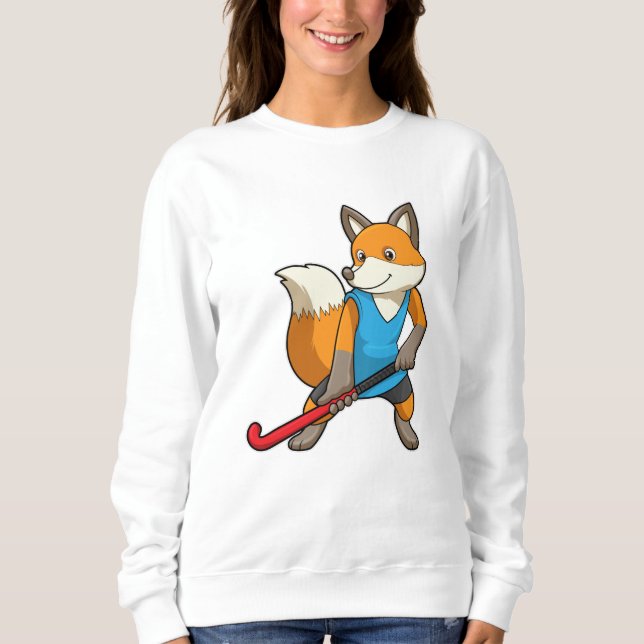 Camiseta Raposa no Hockey com taco de Hóquei (Frente)