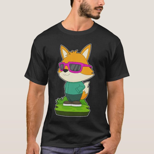 Camiseta Raposa Óculos de sol (Frente)