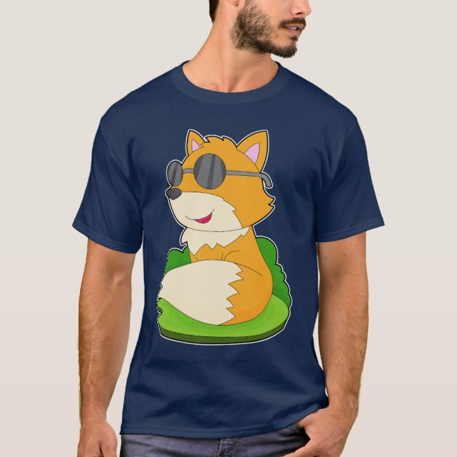 Camiseta Raposa Óculos de sol (Frente)
