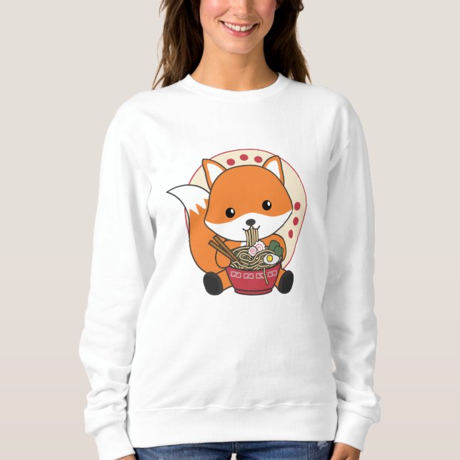 Camiseta Raposa Por Ramen Cute Kawaii Foxes (Frente)