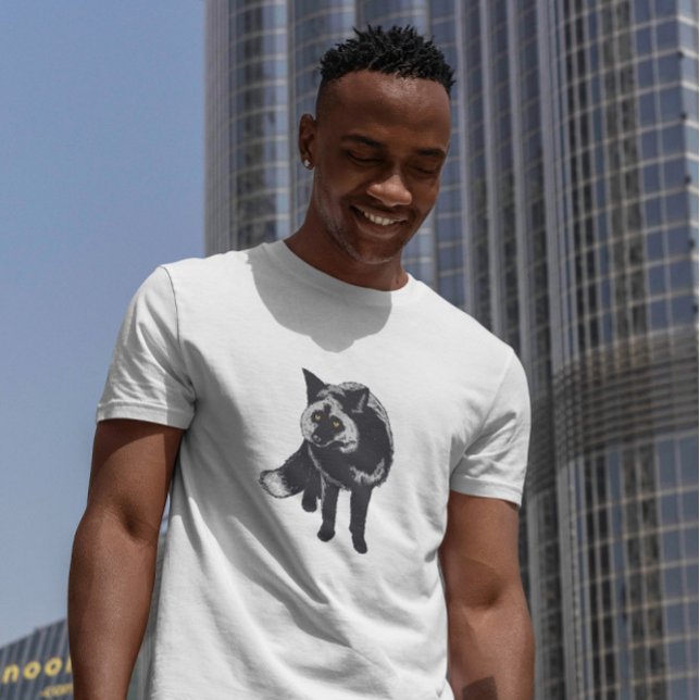 Camiseta Raposa Prateada Realista (Criador carregado)