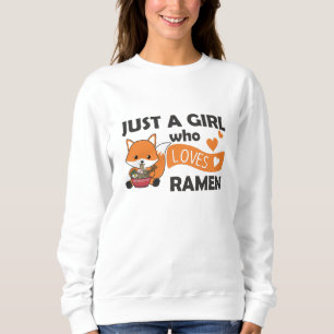 Camiseta Raposa Ramen Doce Animais Comendo Massas