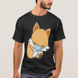 Camiseta Raposa Raposa Raposa com Raposa com Rosto Dormindo
