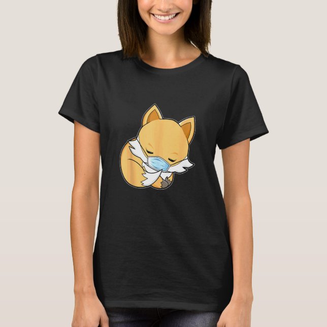 Camiseta Raposa Raposa Raposa com Raposa com Rosto Dormindo (Frente)