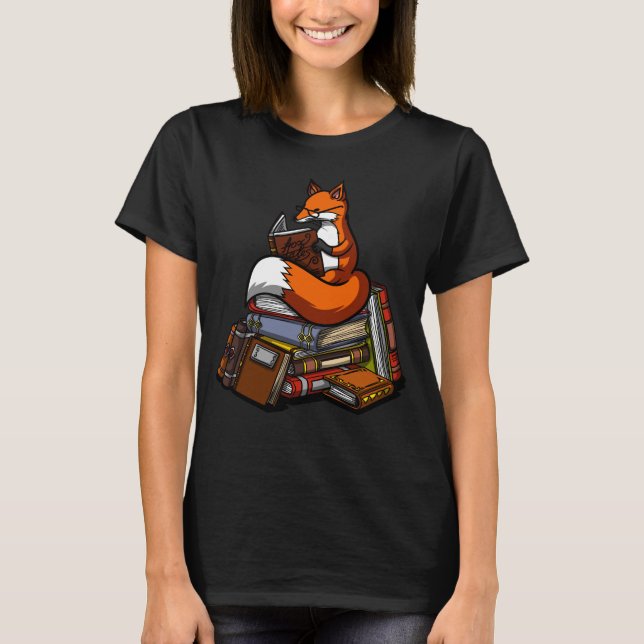 Camiseta Raposa-Raposa-Raposa-Reta-Roca-Lendo Animal (Frente)