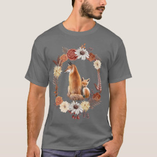 Camiseta Raposa, Raposas, Flores De Outono, Raposa-De-Corte