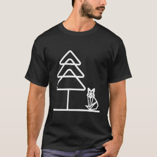Camiseta Raposa Sob a Árvore Ilustração de Inverno