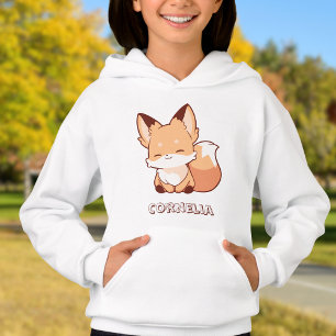 Camiseta Raposa Sorridente Pequena e Fofa com Nome Personal