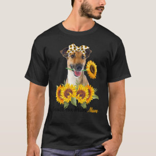 Camiseta Raposa Suave Terrier Mãe Cachorro Sunflower Summer