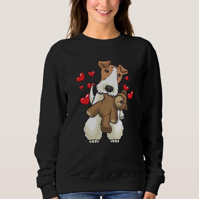 Camiseta Raposa Terrier Cão Cachado com Cabelo com Animal R (Frente)