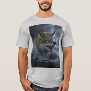 Camiseta Raposa Tubarão Ember Oceano Criatura Marinha Mít