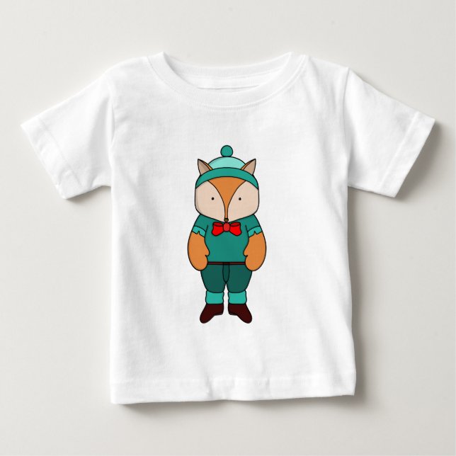 Camiseta Raposa verde branca (Frente)