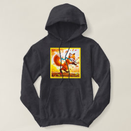 Camiseta Raposa Vermelha Bonita na Pintura da Estação de Qu