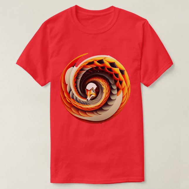 Camiseta Raposa vermelha branca 2023 v41 (Frente do Design)