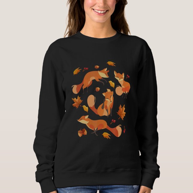 Camiseta Raposa Vermelha da Floresta Bebê Animal Outono Fol (Frente)