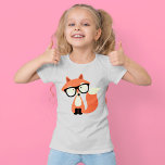 Camiseta Raposa Vermelha Hipster Cura<br><div class="desc">Ilustração vetorial adorável de uma pequena raposa vermelha,  vestindo um par de óculos de tamanho excessivo.</div>