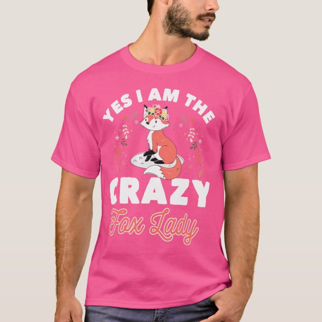 Camiseta Raposa Vermelha Sim Eu Sou A Louca Dama De Raposa (Frente)