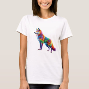 Camiseta Raposa Whimsical de Matizes Radiantes