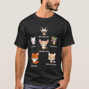 Camiseta Raposas De Raposa Do Ártico Mundial, Raposa Fennec