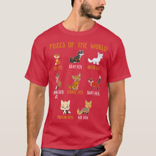 Camiseta Raposas De Raposa Engraçadas No Mundo Educativas