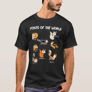 Camiseta Raposas De Raposa Engraçadas No Mundo Educativas