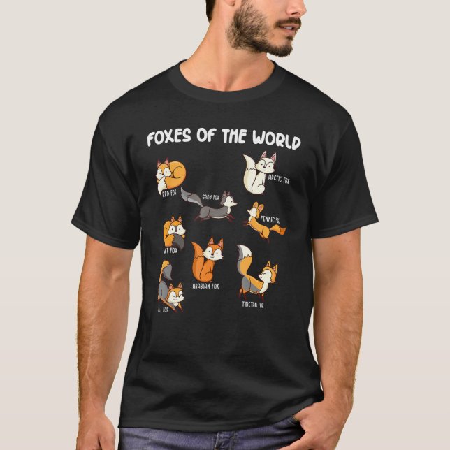 Camiseta Raposas De Raposa Engraçadas No Mundo Educativas (Frente)