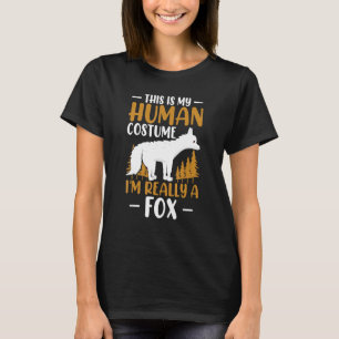 Camiseta Raposas Esta É A Minha Figurinha Humana Eu Sou Rea