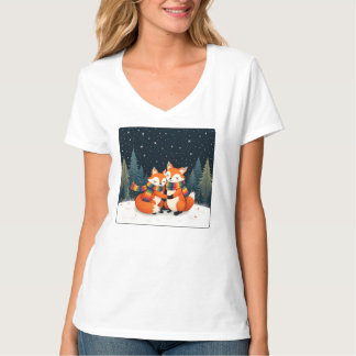 Camiseta Raposas LGBTQ amontoadas com lenços arco-íris.