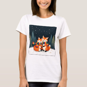 Camiseta Raposas LGBTQ amontoadas com lenços arco-íris em u