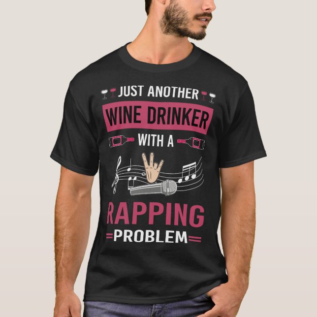 Camiseta Rapper de Rap para Bebidas de Vinho (Frente)