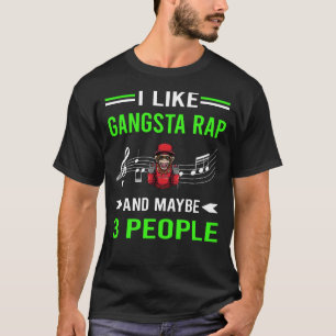 Camiseta Rapper Gangsta Rap de Rapper Verde 3 Pessoas