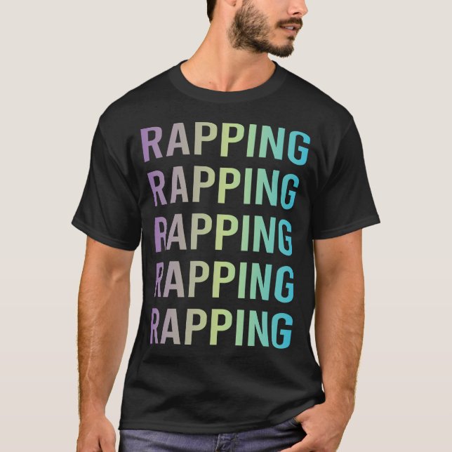 Camiseta Rapping Rap Rapper Azul Roxo (Frente)