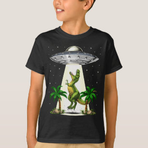 Camiseta Rapto de Alienígenas do Dinossauro T-Rex