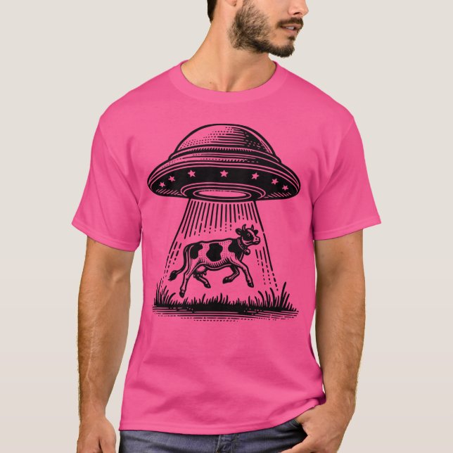 Camiseta Rapto De Vacas De Alienígena Ufo (Frente)