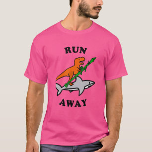 Camiseta Raptor Com Um Lançador De Foguetes Andando Um Memó