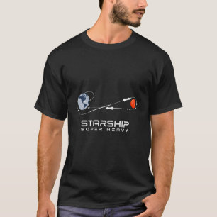 Camiseta Raptor de Exploração Espacial de Marte Super Pesad