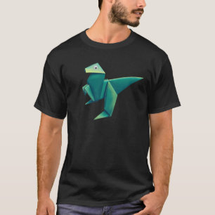 Camiseta Raptor De Origami De Olhos Googly