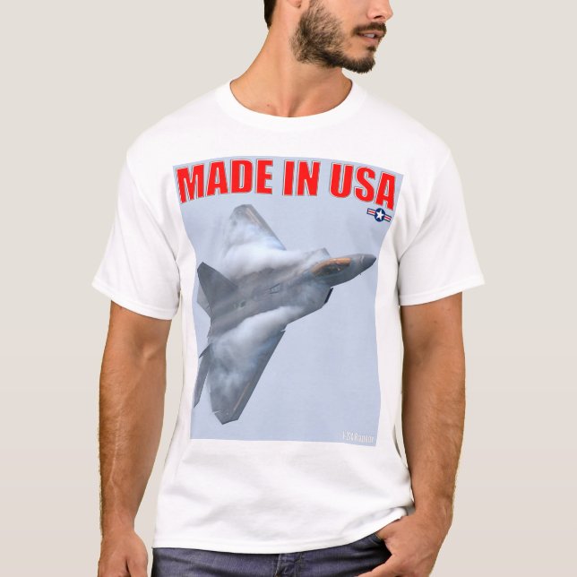 Camiseta Raptor F-22A - FEITO NOS EUA (Frente)